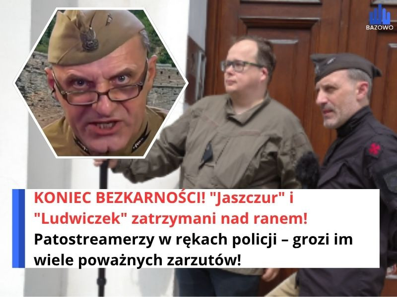 KONIEC BEZKARNOŚCI! "Jaszczur" i "Ludwiczek" zatrzymani nad ranem! Patostreamerzy w rękach policji – grozi im wiele poważnych zarzutów!